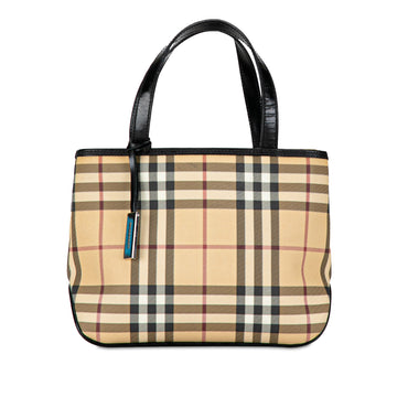 BURBERRY House Check Canvas Handbag