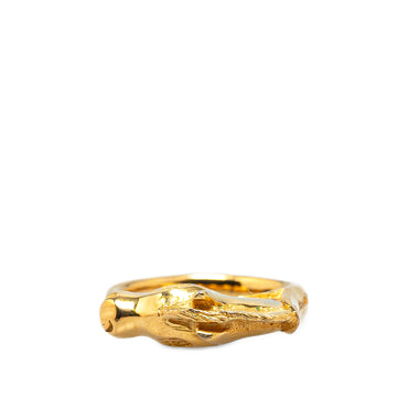 Hermes Gold Plated Cheval Horse Ring Costume Ring