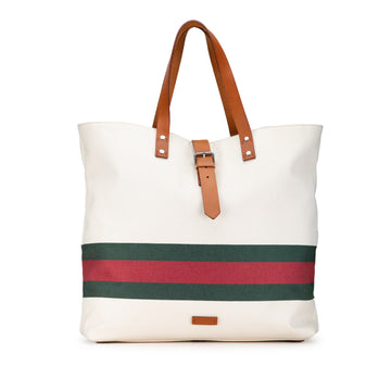 GUCCI Canvas Web Tote Tote Bag