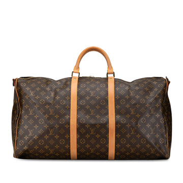 LOUIS VUITTON Monogram Keepall Bandouliere 60 Travel Bag