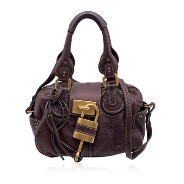 CHLOE Brown Leather Paddington Bag Tote Satchel Handbag