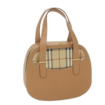 BURBERRY s Hand Bag Leather Beige Auth 59466