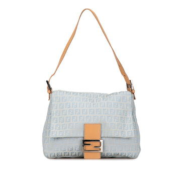 FENDI Zucchino Canvas Mamma Forever Shoulder Bag