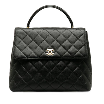 CHANEL Caviar Kelly Top Handle Handbag