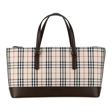 BURBERRY House Check Canvas Handbag