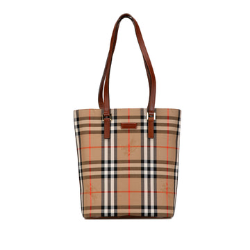 BURBERRY Haymarket Check Tote Tote Bag