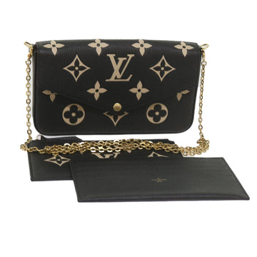 LOUIS VUITTON Monogram Empreinte Giant Felice Bag Black M80482 LV Auth 60079A