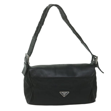 PRADA Shoulder Bag Nylon Black Auth 60190
