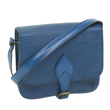 LOUIS VUITTON Epi Cartouchiere MM Shoulder Bag Blue M52245 LV Auth 60350