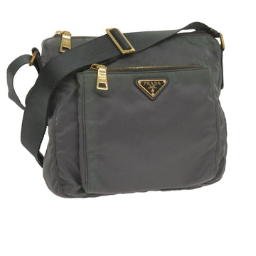 PRADA Shoulder Bag Nylon Khaki Auth 60775