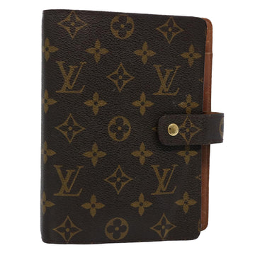 LOUIS VUITTON Monogram Agenda MM Day Planner Cover R20105 LV Auth 61733