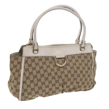 GUCCI GG Canvas Tote Bag Beige 189831 Auth 61851