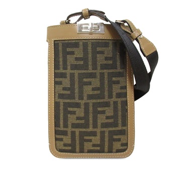 FENDI Zucca Peekaboo Phone Case Crossbody Bag