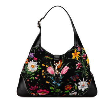 GUCCI Flora Canvas Jackie O Bouvier Shoulder Bag