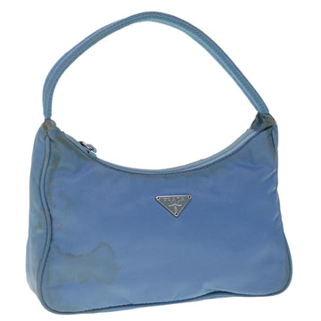 PRADA Hand Bag Nylon Light Blue Auth 65045