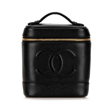 CHANEL CC Caviar Vanity Case Vanity Bag