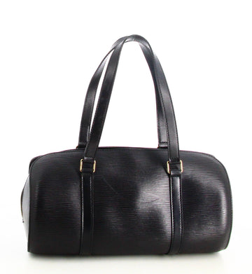 1997 Louis Vuitton Soufflot Leather Handbag Epi Black