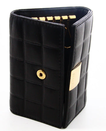 2002 Chanel Black Leather Keyring