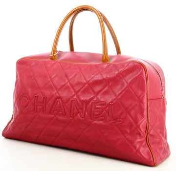1999 Chanel Caviar Grand Logo Duffle Travel Bag