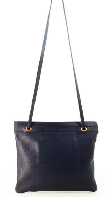 Hermes Leather Handbag Midnight Blue