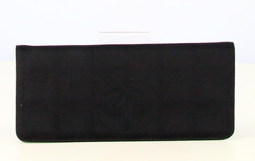1999 Chanel Wallet Black Nylon Double C Logo