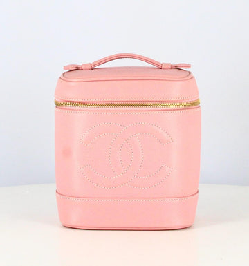 2004 Handbag Chanel Vanity Case Pink Leather