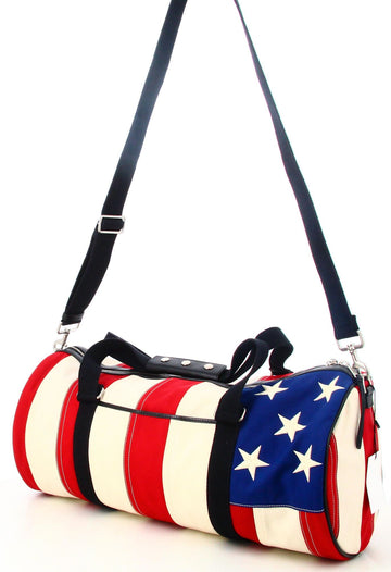 Yves Saint Laurent American Flag Canvas Travel Bag