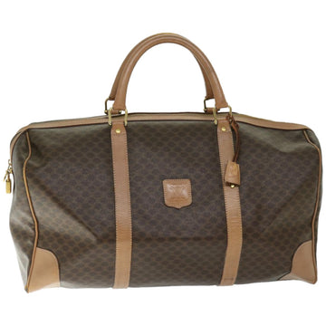 CELINE Macadam Canvas Boston Bag PVC Brown Auth 66822