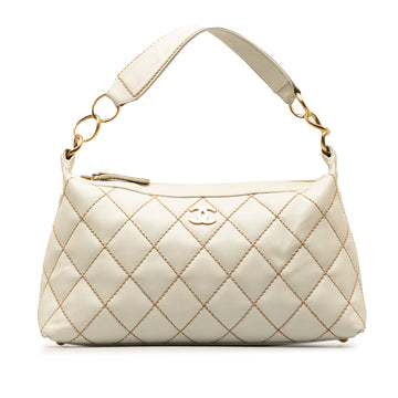 CHANEL CC Wild Stitch Surpique Hobo Shoulder Bag