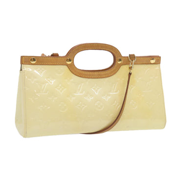 LOUIS VUITTON Monogram Vernis Roxbury Drive Hand Bag Perle M91374 LV Auth 68727