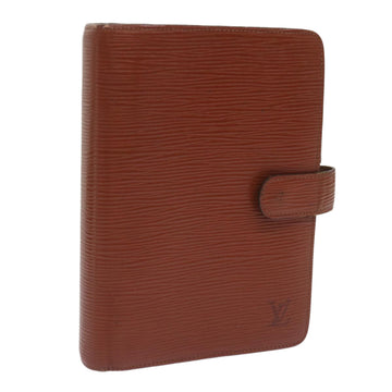 LOUIS VUITTON Epi Agenda MM Day Planner Cover Brown R20043 LV Auth 69172