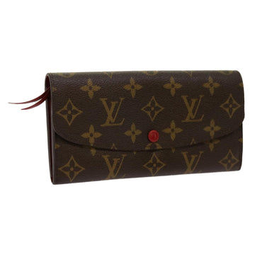 LOUIS VUITTON Monogram Portefeuille Emilie Long Wallet Red M60697 LV Auth 69793