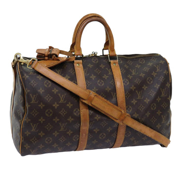 LOUIS VUITTON Monogram Keepall Bandouliere 45 Boston Bag M41418 LV Auth 69995