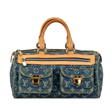 LOUIS VUITTON Monogram Denim Neo Speedy 30 Boston Bag