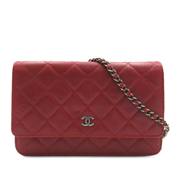 CHANEL Classic Caviar Wallet on Chain Crossbody Bag