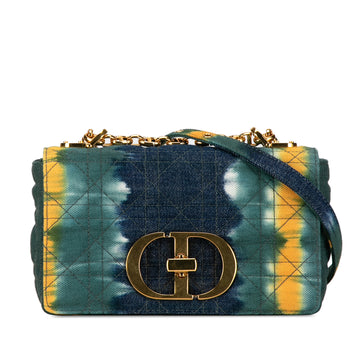 DIOR Small Denim Tie-Dye Cannage Caro Crossbody Bag