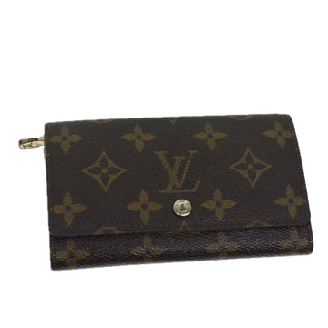 LOUIS VUITTON Monogram Porte Monnaie Billets Tresor Wallet M61730 LV Auth 70058