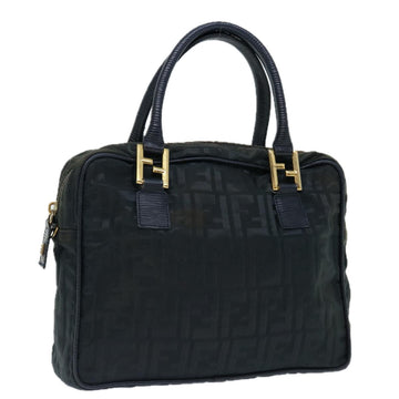 FENDI Zucca Canvas Hand Bag Black Auth 70163