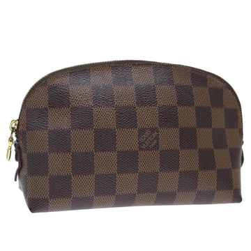 LOUIS VUITTON Damier Ebene Pochette Cosmetic PM Pouch N47516 LV Auth 70217