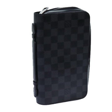 LOUIS VUITTON Damier Graphite Zippy XL Wallet N41503 LV Auth 70440