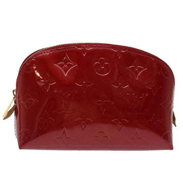 LOUIS VUITTON Vernis Pochette Cosmetic PM Rouge Grunadine M91746 LV Auth 70494