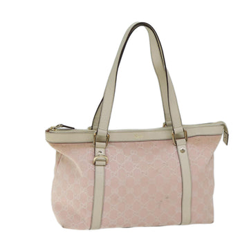 GUCCI GG Canvas Tote Bag Pink 141470 Auth 70603