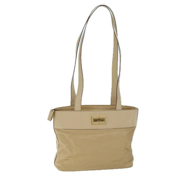 CELINE Shoulder Bag Canvas Beige Auth 70633