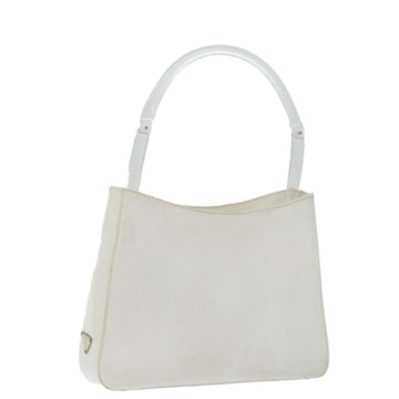 PRADA Shoulder Bag Patent leather White Auth 70671