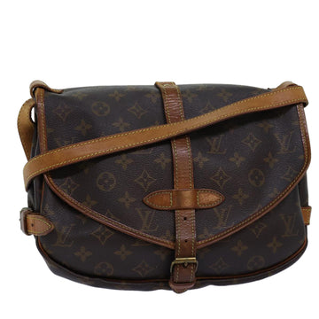 LOUIS VUITTON Monogram Saumur 30 Shoulder Bag M42256 LV Auth 71077