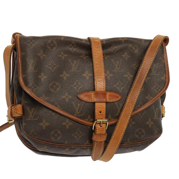 LOUIS VUITTON Monogram Saumur 30 Shoulder Bag M42256 LV Auth 71176