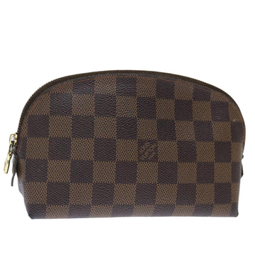 LOUIS VUITTON Damier Ebene Pochette Cosmetic PM Pouch N47516 LV Auth 71358