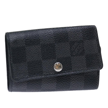 LOUIS VUITTON Damier Graphite Multicles6 Key Case N62662 LV Auth 71368