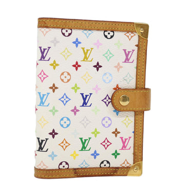 LOUIS VUITTON Multicolor Agenda PM Day Planner Cover White R21074 LV Auth 71668