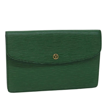 LOUIS VUITTON Epi Montaigne 27 Clutch Bag Green M52654 LV Auth 71687